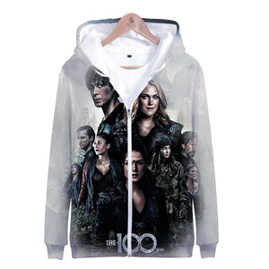 Science Fiction Drama The Hundred Zip Up Hoodies