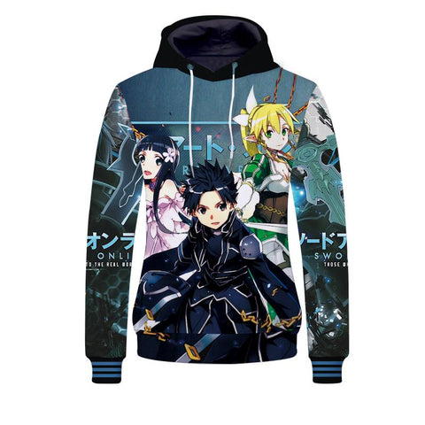 Image of Anime Sword Art Online 3D Print Sweatshirts Pullover Hoodies