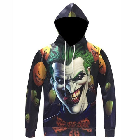 Image of Suicide Squad 3D Hoodies - Joker Hooded Sweatshirt Hip Hop Pullovers