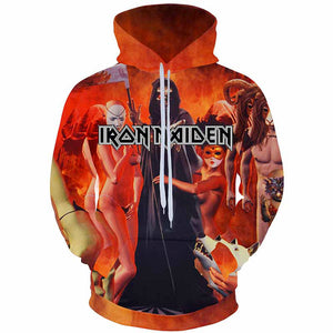 Iron Maiden Hoodie - Rock Hooded Pullover