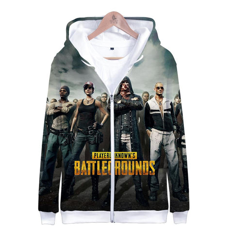 Image of Playerunknown's Battlegrounds Hoodies - Game PUBG 3D Zipper Pullover