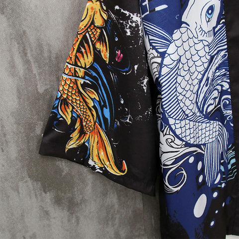 Image of Men's Cool Harajuku Kimono Japan Style Summer Shirt