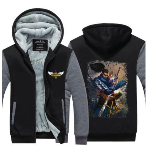 Image of League of Legends Zipper Hoodies - Fleece Casual Sweatshirts