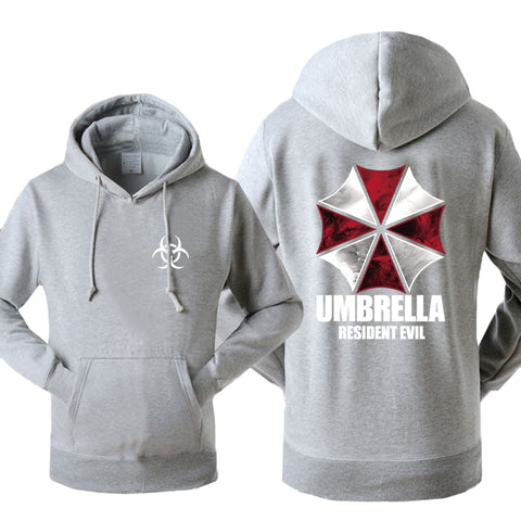 Image of Unseix Resident Evil High Quality Black/Gray Letter Print Hoodie