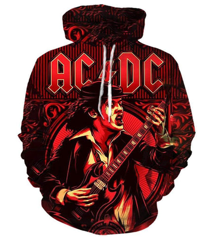 Image of AC  DC Hoodies - Pullover Red Hoodie