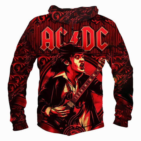 Image of AC  DC Hoodies - Pullover Red Hoodie