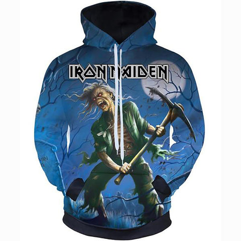 Image of Iron Maiden Hoodie Unisex Hoodie Real Dead One 3D Print Pullover