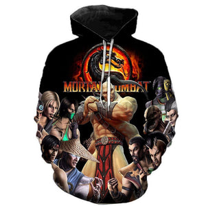 Mortal Kombat 11 Unisex Group Images 3D Printed Hoodies