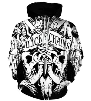 Alice in Chains Hoodies - Pullover White Hoodie