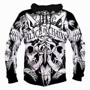 Alice in Chains Hoodies - Pullover White Hoodie