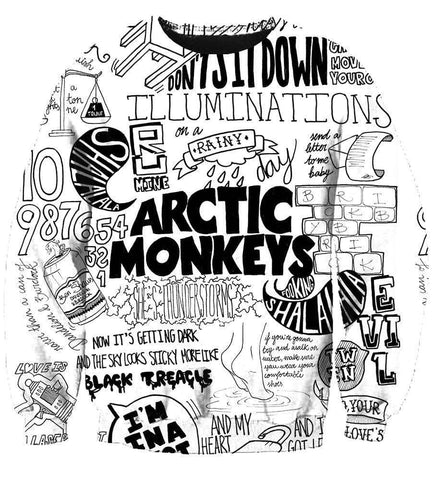 Image of Arctic Monkeys Hoodies - Pullover White Hoodie