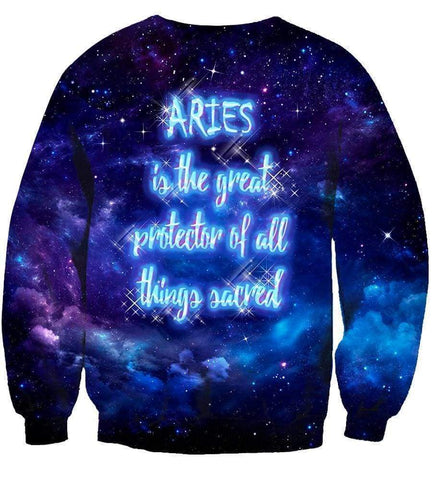 Image of Horoscope Aries Hoodies - Pullover Black Hoodie