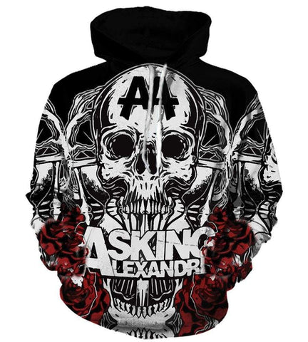 Image of Asking Alexandria Hoodies - Pullover Black Hoodie