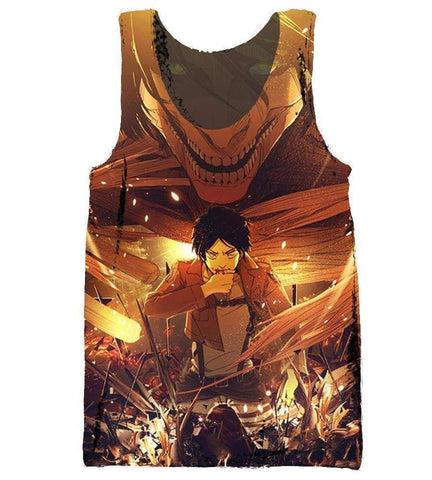 Image of Attack On Titan Hoodis - Pullover Ruins Yellow Hoodie