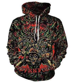 Avenged Sevenfold Hoodies - Pullover Black Hoodie, Zip-Up, Sweatshirt, T-Shirt #2