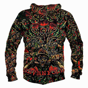 Avenged Sevenfold Hoodies - Pullover Black Hoodie, Zip-Up, Sweatshirt, T-Shirt #2