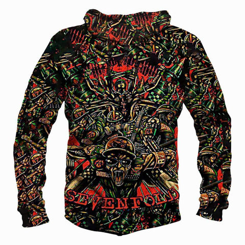 Image of Avenged Sevenfold Hoodies - Pullover Black Hoodie, Zip-Up, Sweatshirt, T-Shirt #2