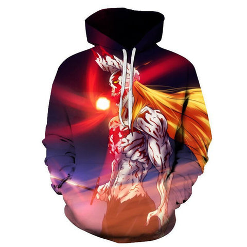 Image of Anime Bleach 3D Printed Hooded Sweatshirt - Casual Pullover Hoodie