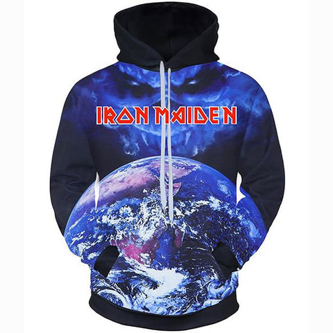 Image of Iron Maiden Hoodie - Unisex Real Dead One 3D Print Hoody Pullover
