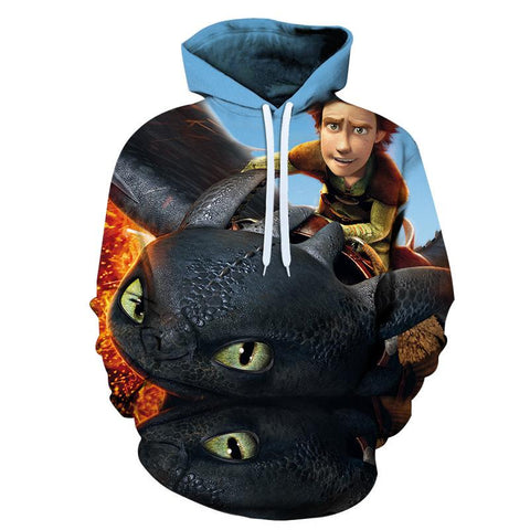 Image of How To Train Your Dragon 3D Printed Fashion Hooded Sweatshirts Hoodies