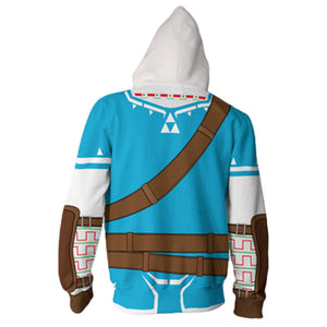 The Legend of Zelda Hoodies - Zip Up Unisex Blue Jacket