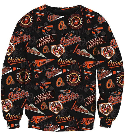 Image of Baltimore Orioles Hoodies - Pullover Black Hoodie