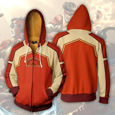 Image of Avatar: The Last Airbender Fire Ferret Hoodies - Zip Up Orange Hoodie