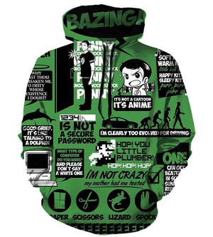 Big Bang Theories Hoodies - Pullover Green Hoodie