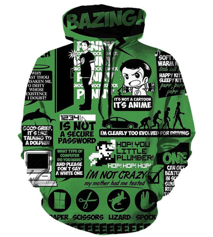 Image of Big Bang Theories Hoodies - Pullover Green Hoodie