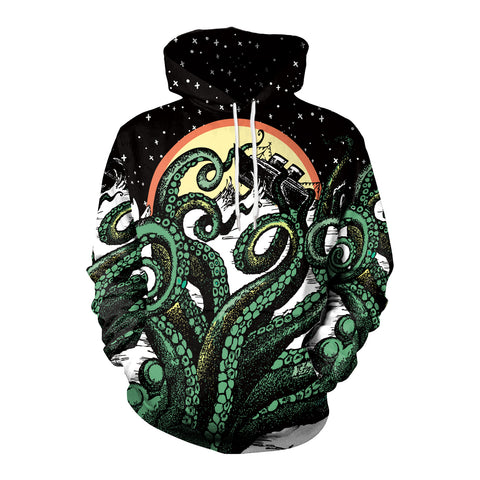 Image of Deep Sea Overlord big Octopus Digital Printing 3D Hoodie