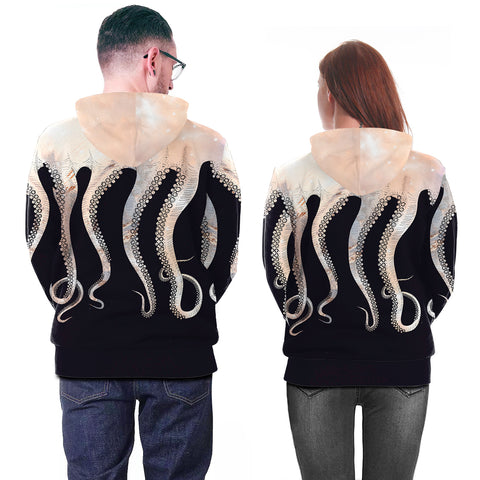 Image of Big Octopus Feet Digital Print Gray 3D Hoodie
