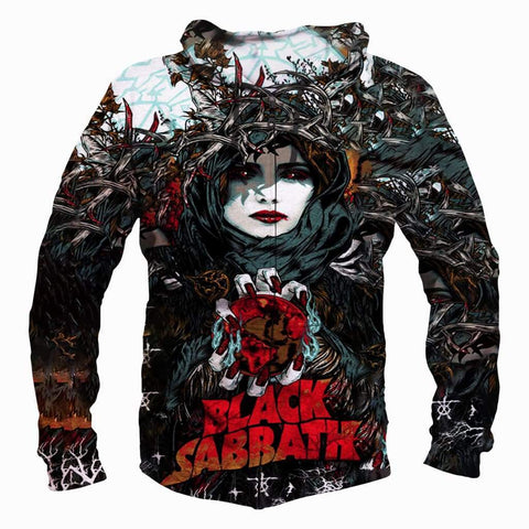 Image of Black Sabbath Hoodies - Pullover Black Hoodie