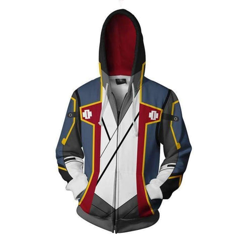 Image of Blazblue Hoodies - Jin Kisaragi Zip Up Hoodie