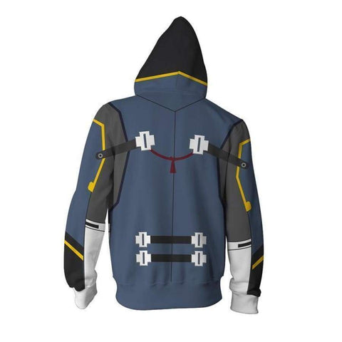 Image of Blazblue Hoodies - Jin Kisaragi Zip Up Hoodie