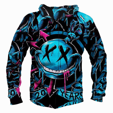 Image of Funny Blink 182 Sweatshirts - Demon Black 3D Sweatshirt