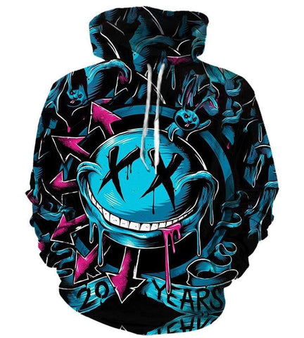 Image of Funny Blink 182 Sweatshirts - Demon Black 3D Sweatshirt