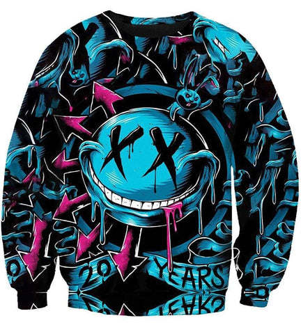 Image of Funny Blink 182 Sweatshirts - Demon Black 3D Sweatshirt