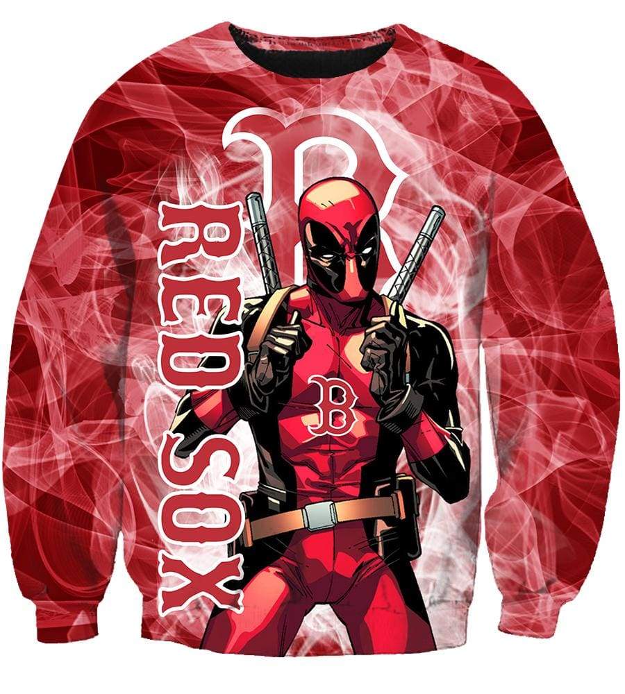 Deadpool Boston Red Sox - Pullover Red Hoodie