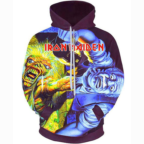 Image of Iron Maiden Hoodie Couple Sweatshirt Unisex Hoodie Real Dead One 3D Print Jacket Pullovers