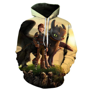 Cartoon How to Train Your Dragon 3D Print Hoody Sweatshirt Hoodies