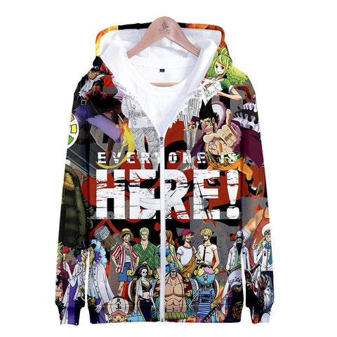 Image of One Piece Anime Hoodie - Fashion Zipper Sweatshirt Jackets