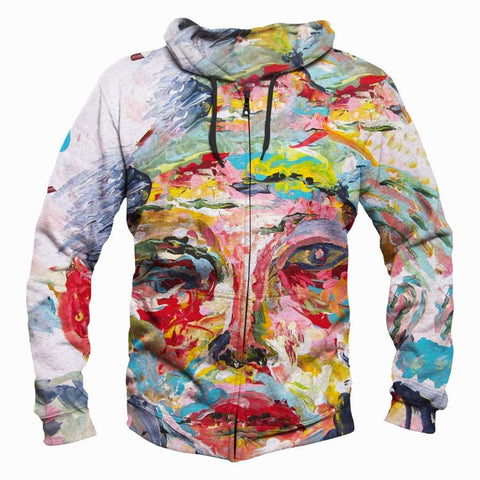 Image of Funny Cage The Elephant Sweatshirts - Colourful Oil painting Sweatshirt