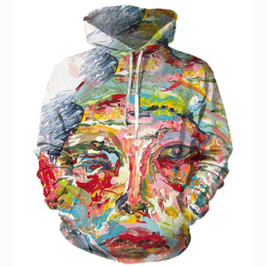 Funny Cage The Elephant Sweatshirts - Colourful Oil painting Sweatshirt