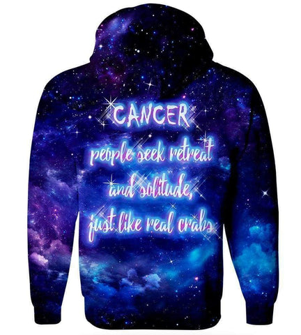 Image of Horoscope Cancer Hoodies - Pullover Black Hoodie