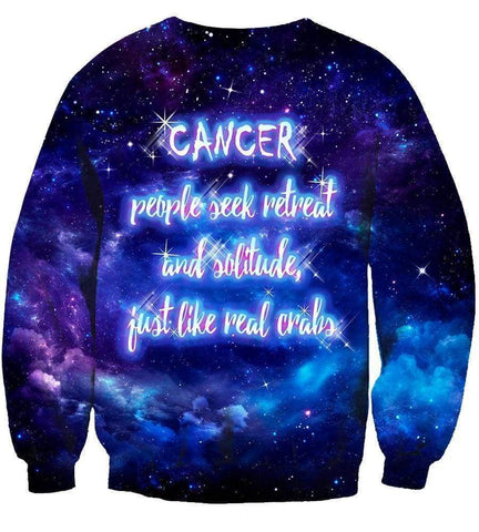 Image of Horoscope Cancer Hoodies - Pullover Black Hoodie