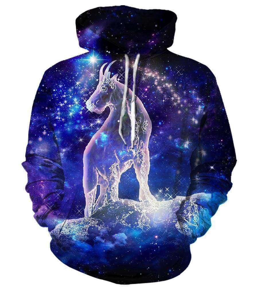 Horoscope Capricorn Hoodies - Pullover Black Hoodie