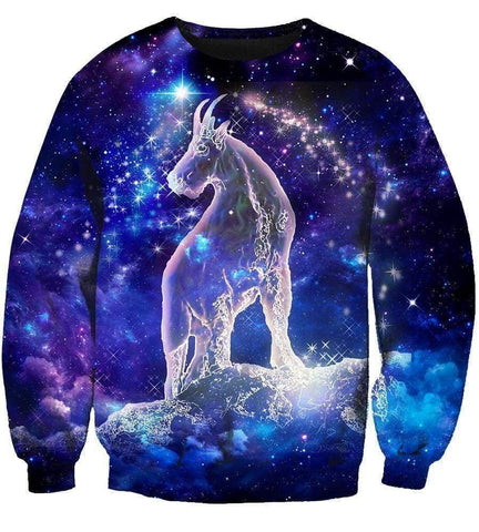 Image of Horoscope Capricorn Hoodies - Pullover Black Hoodie