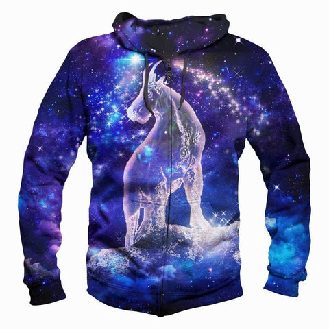Image of Horoscope Capricorn Hoodies - Pullover Black Hoodie