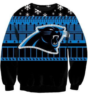 Christmas Carolina Panthers Sweatshirt - Black Sweatshirt