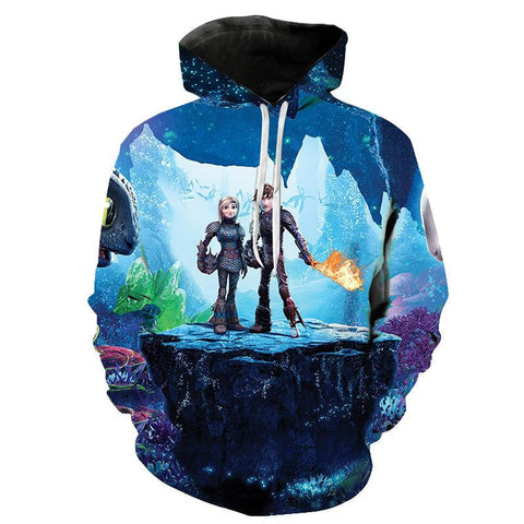 Image of How To Train Your Dragon The Hidden World Hoodies - Cartoon 3D Print Sweatshirt Pullover